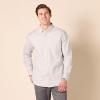 imageAmazon Essentials Mens SlimFit LongSleeve Stretch Oxford Shirt with PocketLight Grey