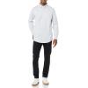 imageAmazon Essentials Mens SlimFit LongSleeve Stretch Oxford Shirt with PocketPowder Blue Vertical Stripe