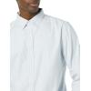 imageAmazon Essentials Mens SlimFit LongSleeve Stretch Oxford Shirt with PocketPowder Blue Vertical Stripe