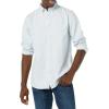 imageAmazon Essentials Mens SlimFit LongSleeve Stretch Oxford Shirt with PocketPowder Blue Vertical Stripe