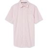 imageAmazon Essentials Mens SlimFit ShortSleeve Poplin ShirtBeige Pink Double Stripe
