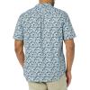 imageAmazon Essentials Mens SlimFit ShortSleeve Poplin ShirtBlue Floral