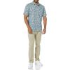 imageAmazon Essentials Mens SlimFit ShortSleeve Poplin ShirtBlue Floral