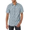 imageAmazon Essentials Mens SlimFit ShortSleeve Poplin ShirtBlue Floral