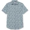 imageAmazon Essentials Mens SlimFit ShortSleeve Poplin ShirtBlue Floral