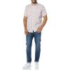 imageAmazon Essentials Mens SlimFit ShortSleeve Poplin ShirtLavender Palm Leaf Print