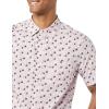 imageAmazon Essentials Mens SlimFit ShortSleeve Poplin ShirtLavender Palm Leaf Print