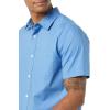 imageAmazon Essentials Mens SlimFit ShortSleeve Poplin ShirtLight Blue