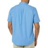 imageAmazon Essentials Mens SlimFit ShortSleeve Poplin ShirtLight Blue