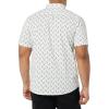 imageAmazon Essentials Mens SlimFit ShortSleeve Poplin ShirtLight Blue Bird Print