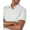 imageAmazon Essentials Mens SlimFit ShortSleeve Poplin ShirtLight Blue Bird Print