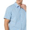imageAmazon Essentials Mens SlimFit ShortSleeve Poplin ShirtLight Blue White Gingham