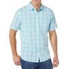 imageAmazon Essentials Mens SlimFit ShortSleeve Poplin ShirtLight Blue White Plaid