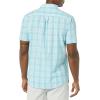 imageAmazon Essentials Mens SlimFit ShortSleeve Poplin ShirtLight Blue White Plaid