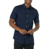 imageAmazon Essentials Mens SlimFit ShortSleeve Poplin ShirtNavy