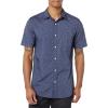 imageAmazon Essentials Mens SlimFit ShortSleeve Poplin ShirtNavy Floral
