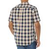 imageAmazon Essentials Mens SlimFit ShortSleeve Poplin ShirtNavy Gold Plaid