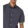 imageAmazon Essentials Mens SlimFit ShortSleeve Poplin ShirtNavy Roses