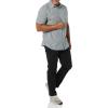 imageAmazon Essentials Mens SlimFit ShortSleeve Poplin ShirtNavy Stripe