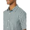 imageAmazon Essentials Mens SlimFit ShortSleeve Poplin ShirtNavy Stripe