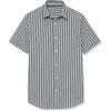 imageAmazon Essentials Mens SlimFit ShortSleeve Poplin ShirtNavy Stripe
