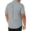 imageAmazon Essentials Mens SlimFit ShortSleeve Poplin ShirtNavy Stripe