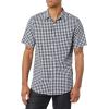 imageAmazon Essentials Mens SlimFit ShortSleeve Poplin ShirtNavy White Gingham