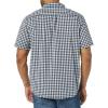 imageAmazon Essentials Mens SlimFit ShortSleeve Poplin ShirtNavy White Gingham