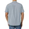 imageAmazon Essentials Mens SlimFit ShortSleeve Poplin ShirtNavy White Stripe