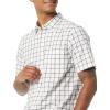 imageAmazon Essentials Mens SlimFit ShortSleeve Poplin ShirtPink White Buffalo Plaid