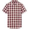 imageAmazon Essentials Mens SlimFit ShortSleeve Poplin ShirtRed Checked