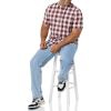 imageAmazon Essentials Mens SlimFit ShortSleeve Poplin ShirtRed Checked