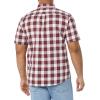 imageAmazon Essentials Mens SlimFit ShortSleeve Poplin ShirtRed Checked