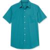 imageAmazon Essentials Mens SlimFit ShortSleeve Poplin ShirtTeal Blue