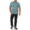 imageAmazon Essentials Mens SlimFit ShortSleeve Poplin ShirtTeal Blue White Plaid