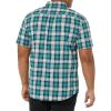 imageAmazon Essentials Mens SlimFit ShortSleeve Poplin ShirtTeal Blue White Plaid