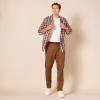 imageAmazon Essentials Mens SlimFit WrinkleResistant FlatFront Chino PantDark Khaki Brown