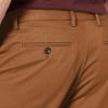 imageAmazon Essentials Mens SlimFit WrinkleResistant FlatFront Chino PantDark Khaki Brown