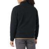 imageAmazon Essentials Mens SnapFront Pullover Polar Fleece JacketBlack Camel Color Block