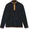 imageAmazon Essentials Mens SnapFront Pullover Polar Fleece JacketBlack Camel Color Block