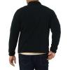 imageAmazon Essentials Mens SnapFront Pullover Polar Fleece JacketBlack Camel Color Block