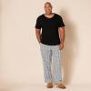 imageAmazon Essentials Mens StraightFit Woven Pajama Pant with PocketsBlack Grey Plaid