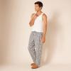 imageAmazon Essentials Mens StraightFit Woven Pajama Pant with PocketsBlack Grey Plaid