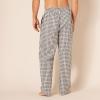 imageAmazon Essentials Mens StraightFit Woven Pajama Pant with PocketsBlack Grey Plaid