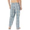 imageAmazon Essentials Mens StraightFit Woven Pajama Pant with PocketsBlue Light Orange Madras Plaid