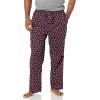 imageAmazon Essentials Mens StraightFit Woven Pajama Pant with PocketsBurgundy Puffin