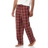 imageAmazon Essentials Mens StraightFit Woven Pajama Pant with PocketsBurgundy Rust Mix Plaid