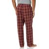 imageAmazon Essentials Mens StraightFit Woven Pajama Pant with PocketsBurgundy Rust Mix Plaid