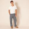 imageAmazon Essentials Mens StraightFit Woven Pajama Pant with PocketsGrey