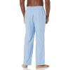 imageAmazon Essentials Mens StraightFit Woven Pajama Pant with PocketsLight Blue Stripe